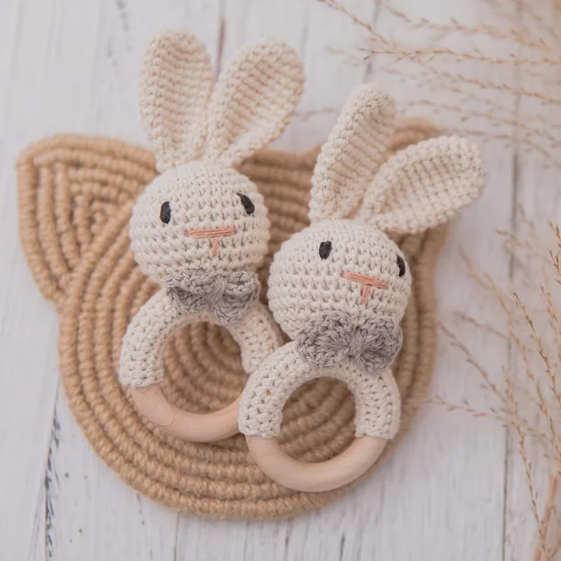 Baby Crochet Rattle Wooden Teether Toy Bpa Free Wood Rodent Rabbit Rattle Baby Mobile Play Gym Newborn Educational Music Toys Baby Crochet Rattle Wooden Teether Toy Bpa Free Wood Rodent Rabbit Rattle Baby Mobile Play Gym Newborn Educational Music Toys