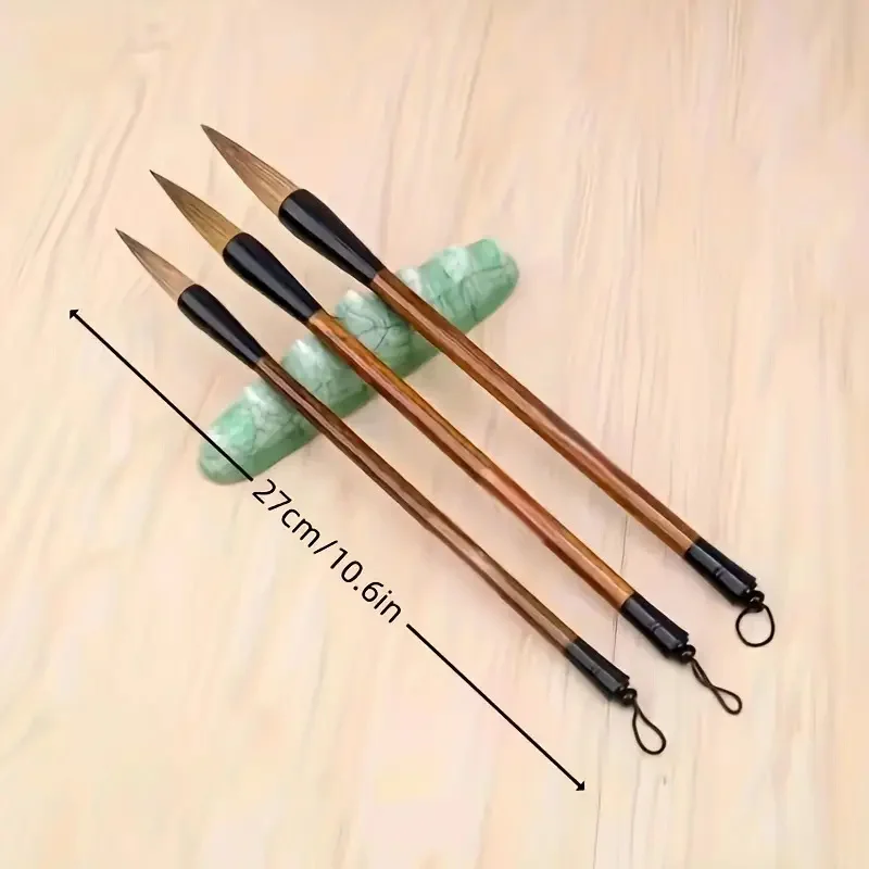 3-Teiliges Hochwertiges Malpinsel-Set, Große, Mittlere Und Kleine Sets, Pinsel Im Chinesischen Stil, Schreib- Und Malzubehör 3-Teiliges Hochwertiges Malpinsel-Set, Große, Mittlere Und Kleine Sets, Pinsel Im Chinesischen Stil, Schreib- Und Malzubehör - Image 3