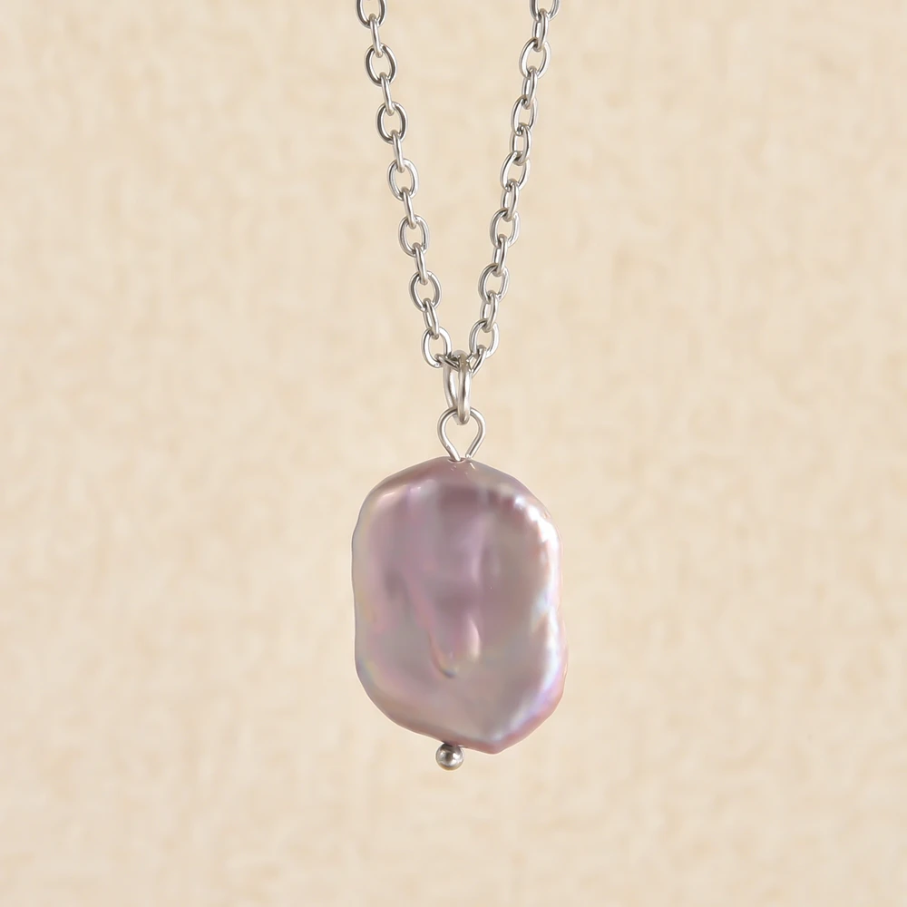 Echte Unregelmäßige Natürliche Süßwasserperlen Anhänger Halsketten Edelstahl O Gliederkette 45/50/60 Cm Modeschmuck Halskette Echte Unregelmäßige Natürliche Süßwasserperlen Anhänger Halsketten Edelstahl O Gliederkette 45/50/60 Cm Modeschmuck Halskette - Image 23