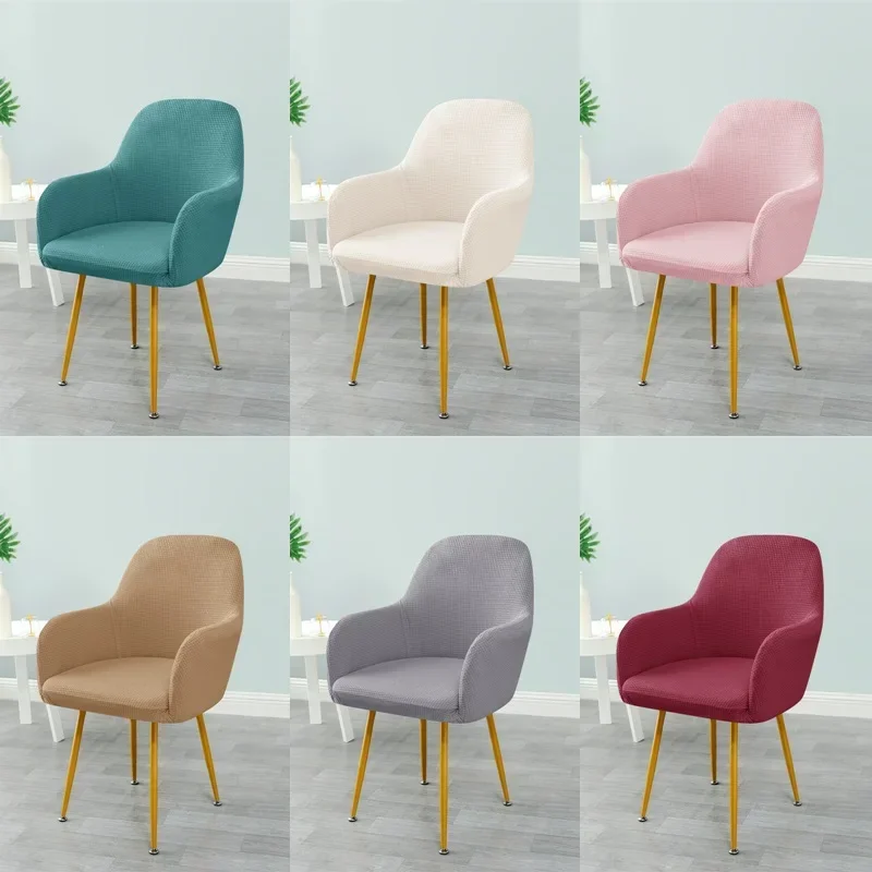 1Pc Polar Fleece High Arm Chair Covers Elastic Dining Armchair Seat Slipcovers Solid Color Spandex Chair Protector Home Decor 1Pc Polar Fleece High Arm Chair Covers Elastic Dining Armchair Seat Slipcovers Solid Color Spandex Chair Protector Home Decor - Image 4