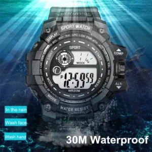 Neue Herren LED Digitaluhren Leuchtende Mode Sport Wasserdichte Uhren für Männer Datum Armee Militäruhr Relogio Masculino