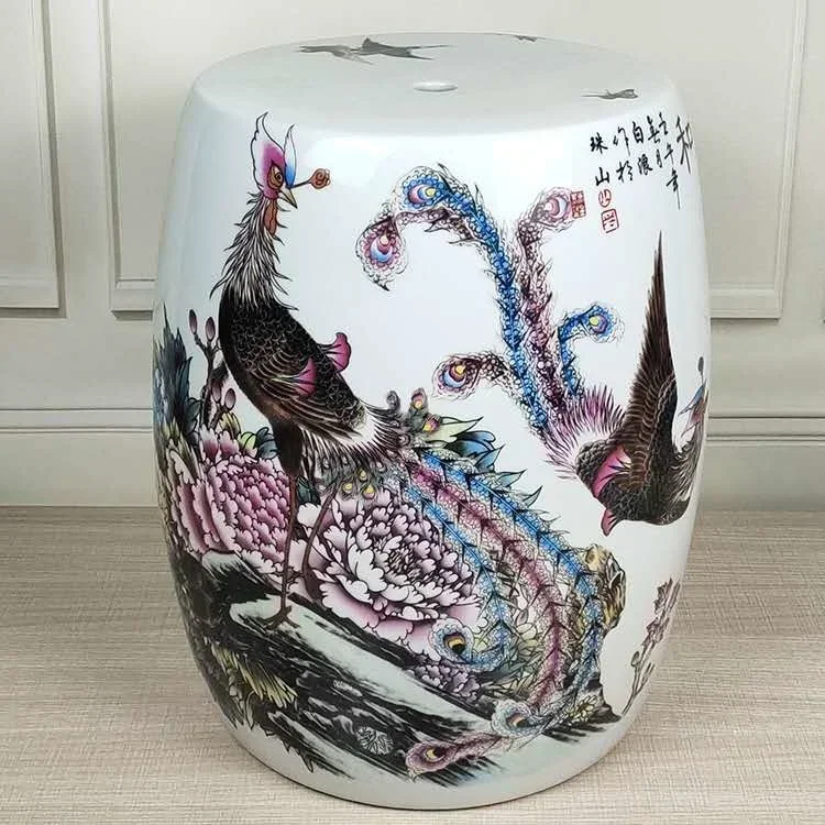 New Chinese Style Carved Pattern Ottoman Movable Living Room Accent Furniture Artistic Home Decor New Chinese Style Carved Pattern Ottoman Movable Living Room Accent Furniture Artistic Home Decor - Image 8