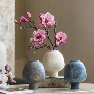 Keramikvase Retro Nostalgische grobe Tonvase Retro handgemachte Heimdekoration dekorative getrocknete Blumen.