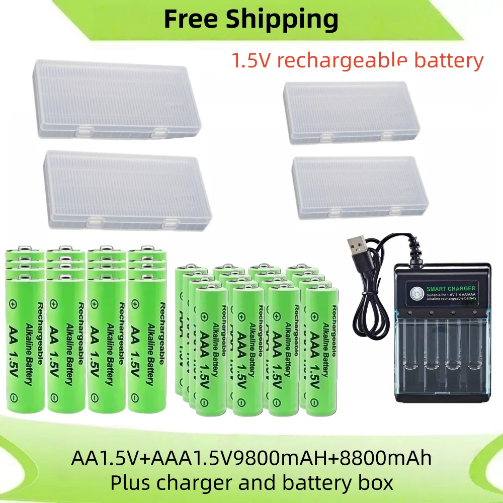 Original Akku 1,5 V Aa 9800 Mah + Aaa 8800 Mah + Ladegerät Für Computer Uhr Radio Video Spiel Digital Kamera Aa Aaa Original Akku 1,5 V Aa 9800 Mah + Aaa 8800 Mah + Ladegerät Für Computer Uhr Radio Video Spiel Digital Kamera Aa Aaa - Image 7