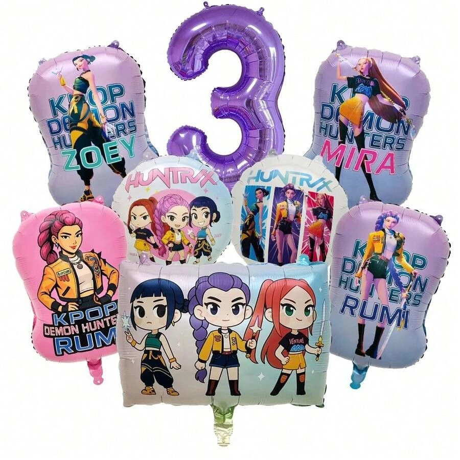 Heißer Kpop Demon Hunters Nummer 1-9 Folienballon-Set, Vollständiges Ensemble-Themenballons Geburtstagsparty-Dekorationen Foto-Requisiten Neu Heißer Kpop Demon Hunters Nummer 1-9 Folienballon-Set, Vollständiges Ensemble-Themenballons Geburtstagsparty-Dekorationen Foto-Requisiten Neu - Image 10