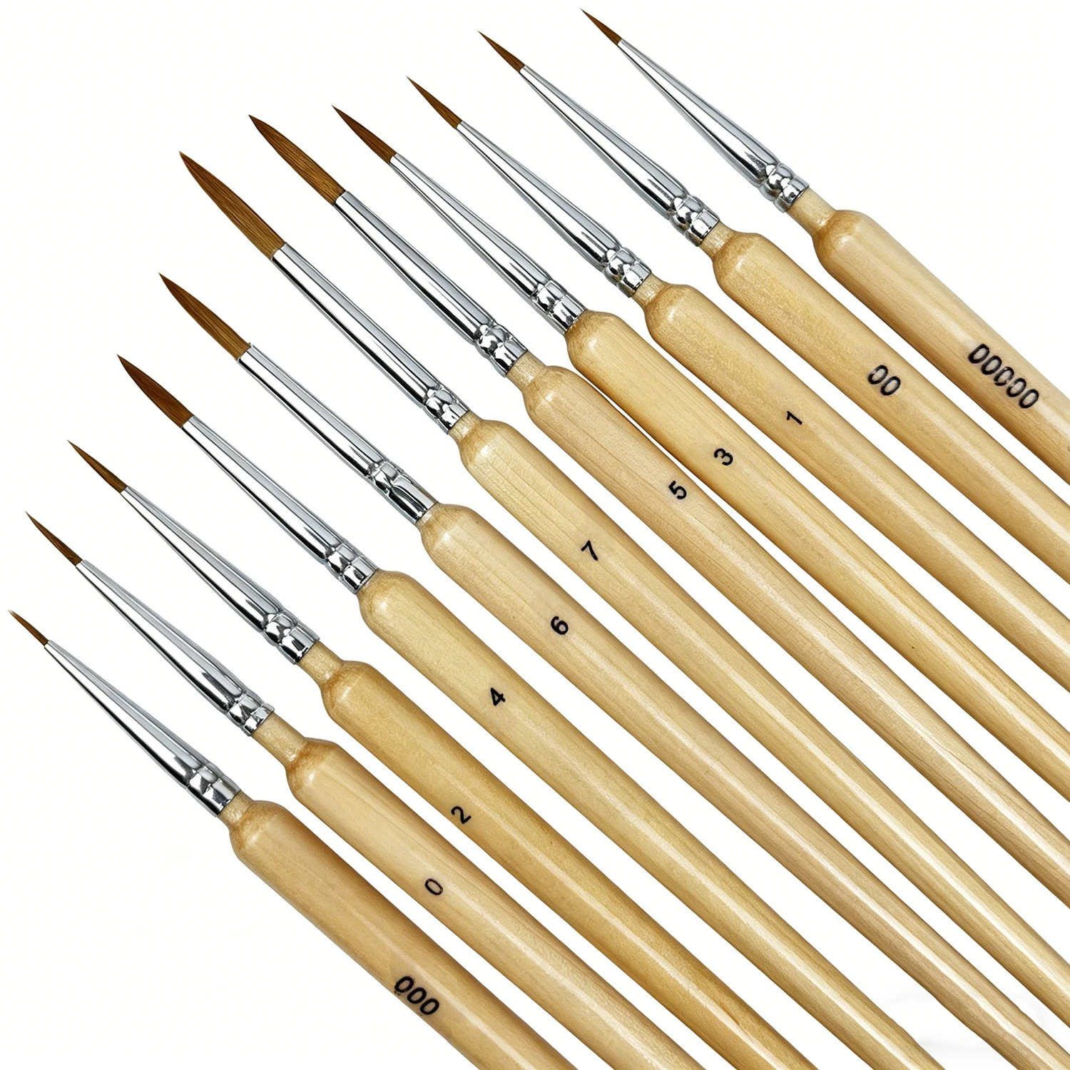 10/11-Teiliges Miniatur-Pinsel-Set Mit Detailspitze Und Ergonomischem Griff – Geeignet Für Acrylmalerei, Öl, Wat 10/11-Teiliges Miniatur-Pinsel-Set Mit Detailspitze Und Ergonomischem Griff – Geeignet Für Acrylmalerei, Öl, Wat - Image 14