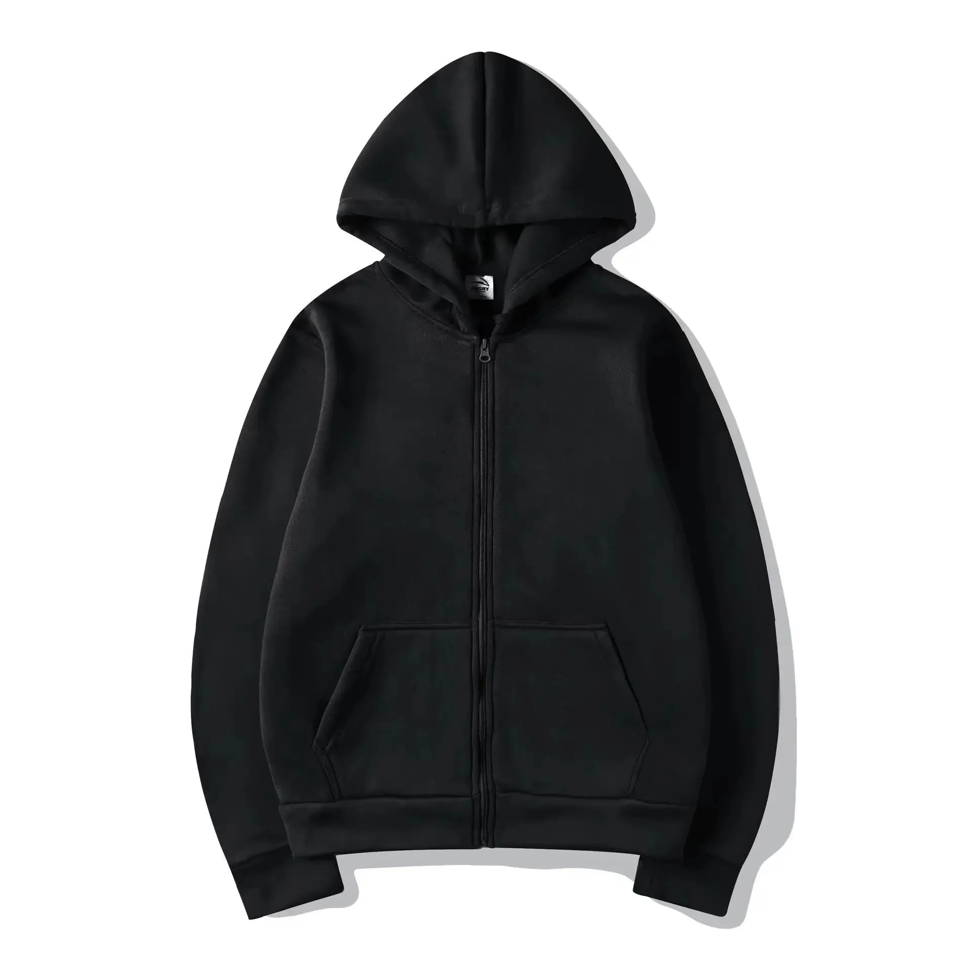 High Street Hoodie Männer Einfarbig Zip Up Langarm Lose Jacke Mäntel Casual Mit Kapuze Sweatshirt Y2K Mode Outdoor Kleidung High Street Hoodie Männer Einfarbig Zip Up Langarm Lose Jacke Mäntel Casual Mit Kapuze Sweatshirt Y2K Mode Outdoor Kleidung - Image 3