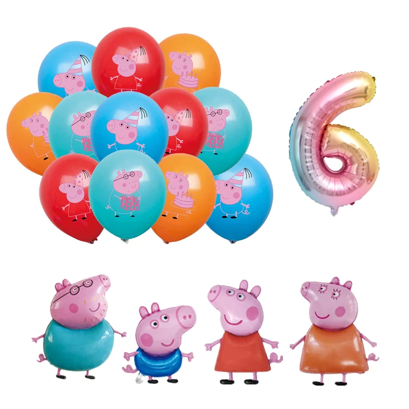 Peppa Pig Geburtstagsparty-Dekoration, George Page Family Ballon Für Kinder, Eventzubehör, Geschirr, Banner, Hintergrund, Geschenk, Babyparty Peppa Pig Geburtstagsparty-Dekoration, George Page Family Ballon Für Kinder, Eventzubehör, Geschirr, Banner, Hintergrund, Geschenk, Babyparty - Image 19