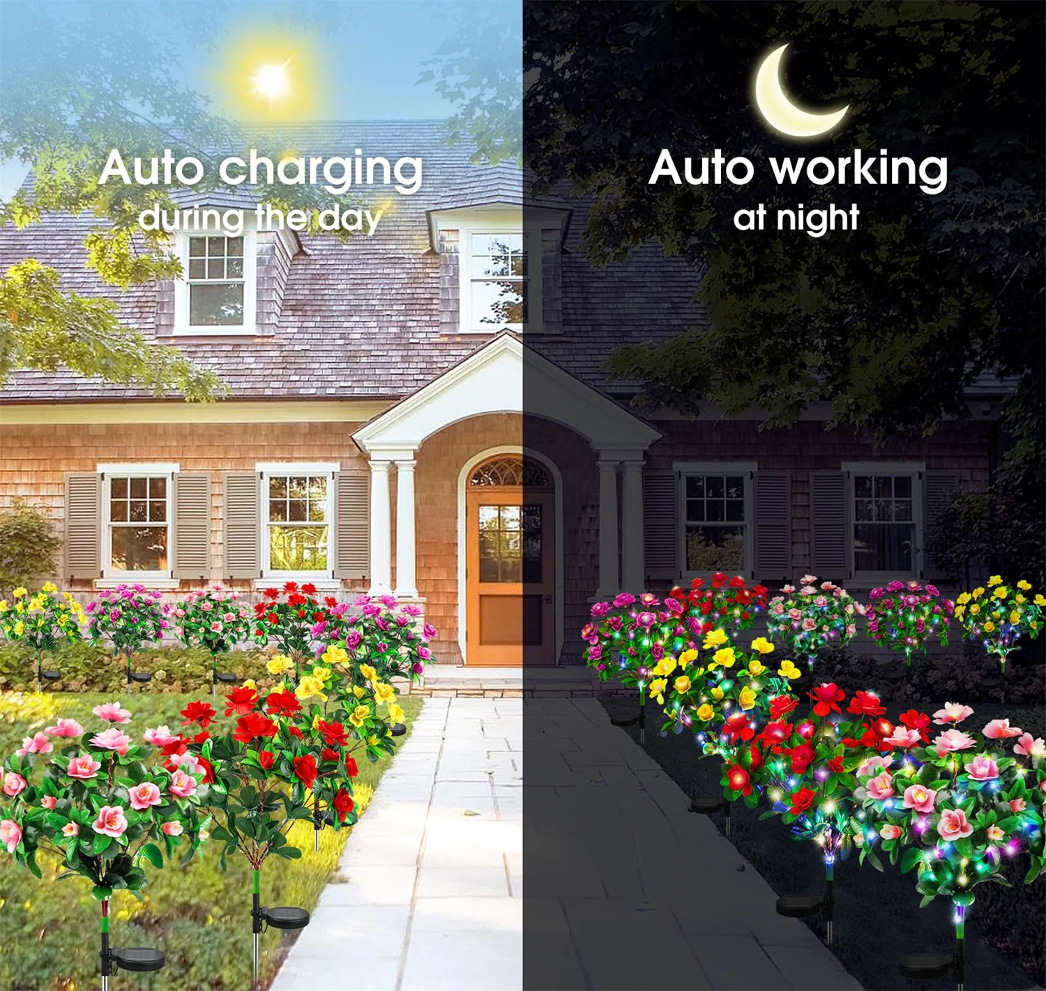 Led-Solarleuchte, Wasserdicht, Azalea-Solarblumen-Lampe, Für Den Außenbereich, Dekorativ Für Garten, Hof, Rasen, Weg, Beleuchtung, Urlaub, Hochzeit, Dekoration Led-Solarleuchte, Wasserdicht, Azalea-Solarblumen-Lampe, Für Den Außenbereich, Dekorativ Für Garten, Hof, Rasen, Weg, Beleuchtung, Urlaub, Hochzeit, Dekoration - Image 4