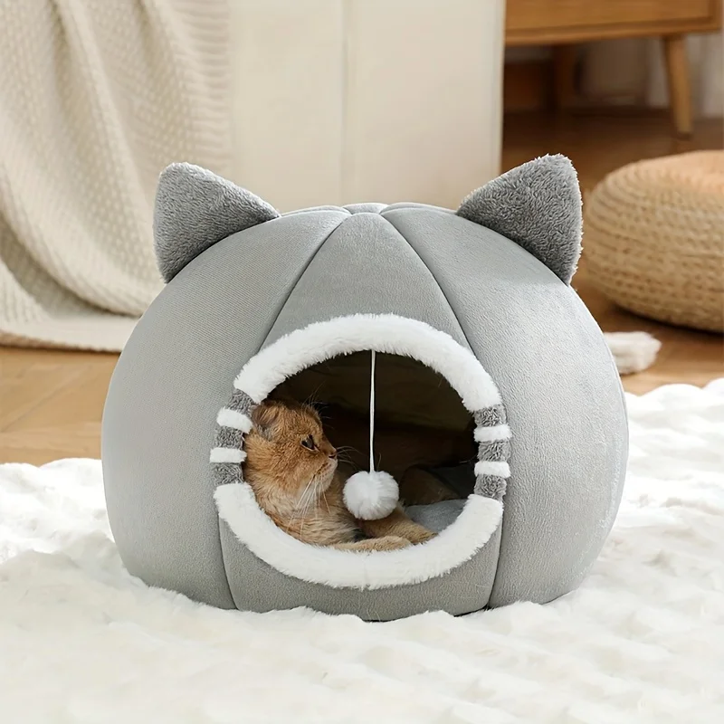 Tiefschlaf-Katzenhöhle Mit Weicher Matte Für Katzen, Haustierprodukte, Tasche, Sofa, Haustierhaus, Hundekorb, Zelt, Für Bärtige Katzen, Cama Para Tiefschlaf-Katzenhöhle Mit Weicher Matte Für Katzen, Haustierprodukte, Tasche, Sofa, Haustierhaus, Hundekorb, Zelt, Für Bärtige Katzen, Cama Para - Image 5