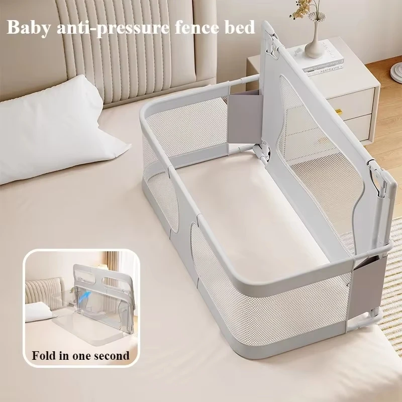 Baby-Nachttisch-Stubenwagen, Faltbare Bettseite, Baby-Stubenwagen, Tragbares Kinderbett, Atmungsaktives Und Sichtbares Netzfenster, Weicher, Waschbarer Liner-Abdeckung Baby-Nachttisch-Stubenwagen, Faltbare Bettseite, Baby-Stubenwagen, Tragbares Kinderbett, Atmungsaktives Und Sichtbares Netzfenster, Weicher, Waschbarer Liner-Abdeckung - Image 7