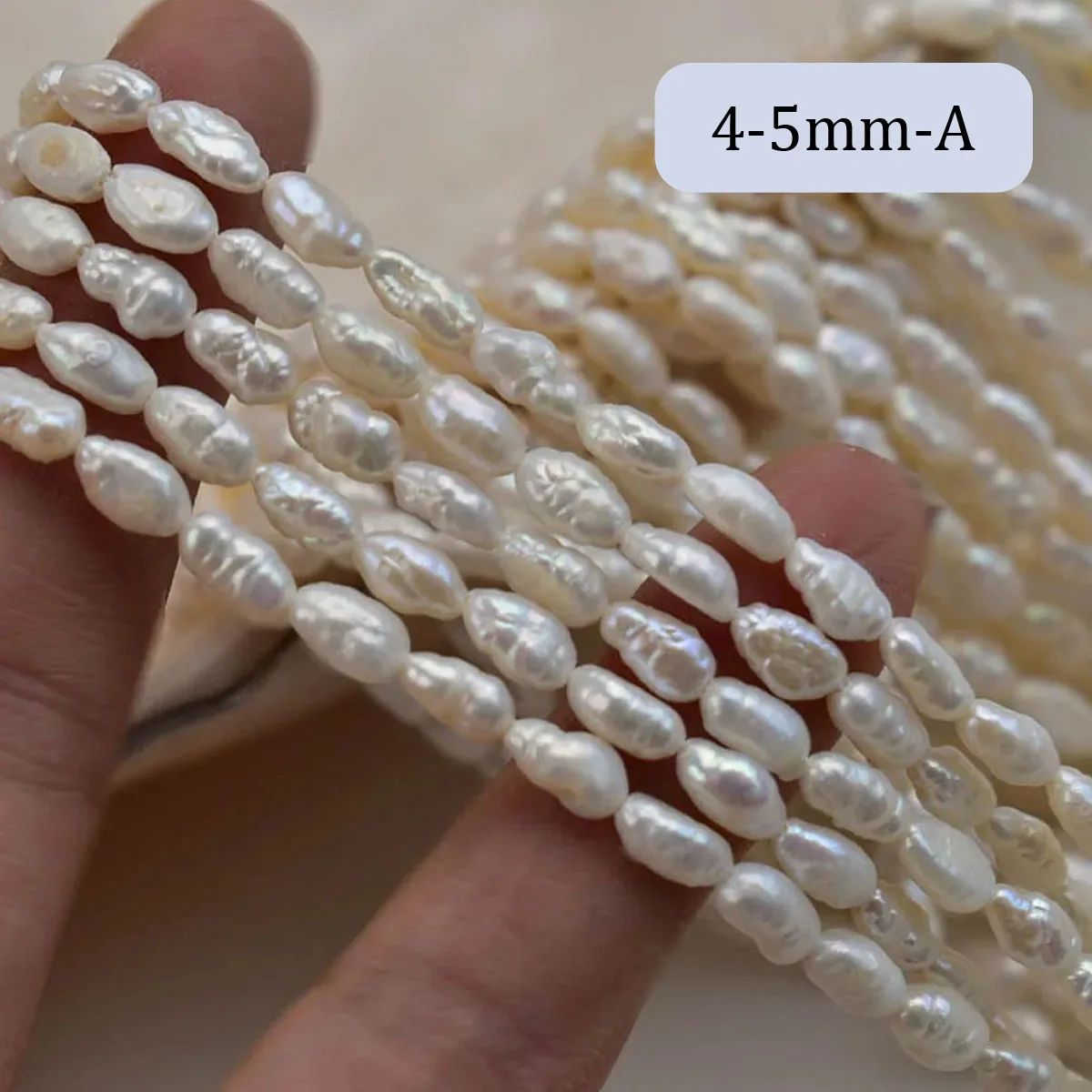 4–5 Mm Barocke Gestreifte Kleine Perlen, Natürliche Süßwasserperlen Für Schmuckherstellung, Zubehör, Diy-Halskette, Armband, Zubehör 4–5 Mm Barocke Gestreifte Kleine Perlen, Natürliche Süßwasserperlen Für Schmuckherstellung, Zubehör, Diy-Halskette, Armband, Zubehör - Image 8