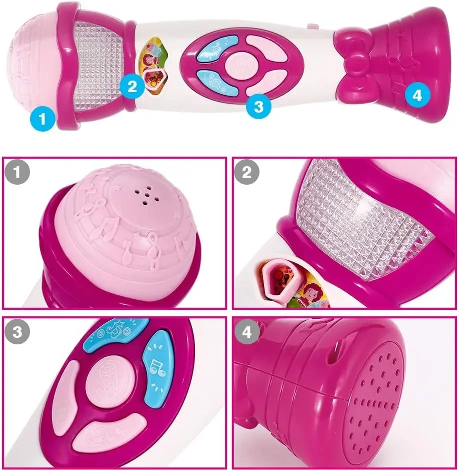 Mikrofon Für Kinder Mit Stimmveränderung, Karaoke-Mikrofone Mit Aufnahme- Und Musikwiedergabefunktion, Bunte Lichter, Geschenke Für Jungen Und Mädchen, Party-Gesangsmikrofon Für Kinder. Mikrofon Für Kinder Mit Stimmveränderung, Karaoke-Mikrofone Mit Aufnahme- Und Musikwiedergabefunktion, Bunte Lichter, Geschenke Für Jungen Und Mädchen, Party-Gesangsmikrofon Für Kinder. - Image 9