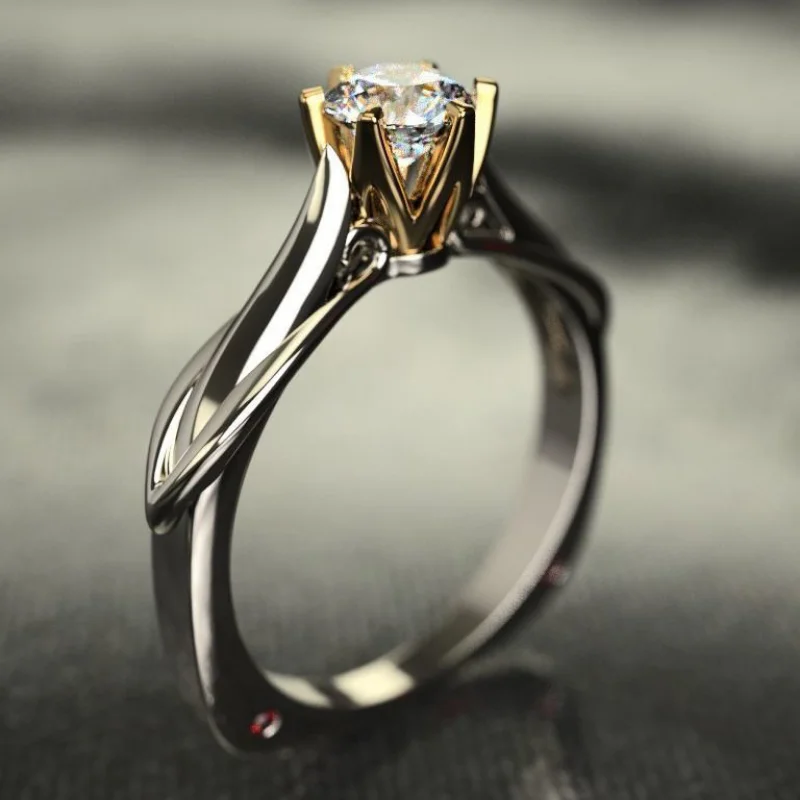 Reiner 18K Gold Moissanit-Ring Für Damen Mit Edelsteinen, Paar-Schmuck Für Hochzeit Und Verlobung, Valentinstag- Und Jubiläumsgeschenk Reiner 18K Gold Moissanit-Ring Für Damen Mit Edelsteinen, Paar-Schmuck Für Hochzeit Und Verlobung, Valentinstag- Und Jubiläumsgeschenk