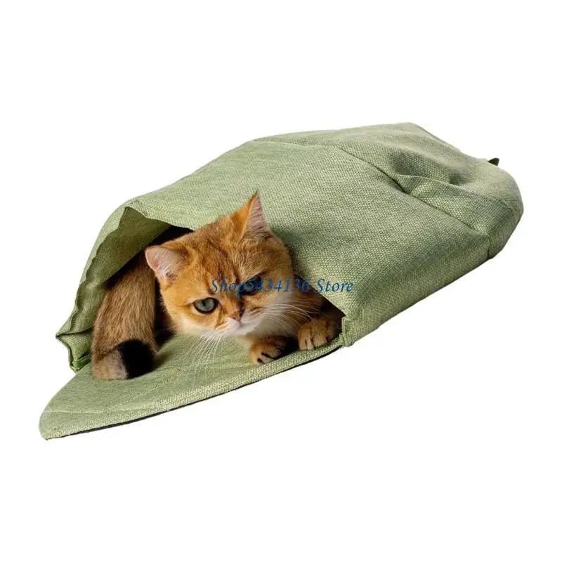 H7Ed Waschbares Katzenbett, Warmes Innenhöhlen-Design, Unterschlupfbett, Weiche Blätter, Nest, Schlafsack Für Kätzchen, Winter H7Ed Waschbares Katzenbett, Warmes Innenhöhlen-Design, Unterschlupfbett, Weiche Blätter, Nest, Schlafsack Für Kätzchen, Winter - Image 2