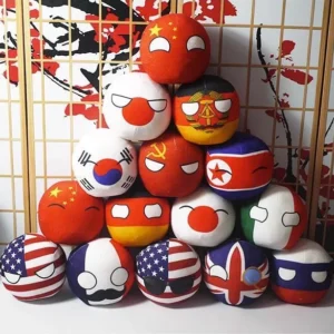 20cm Cartoon Polandball Plüschpuppe Kanada Mexiko USA Argentinien Brasilien Chile Mongolei Kasachstan Countryball Spielzeug Geschenke