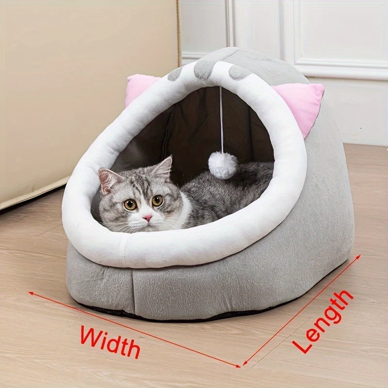 Cute Cat Bed Soft Kitten Mat Cozy Cat House Breathable Cat Sleeping Basket Suitable For Large Medium Small Cats Sleeping Use Cute Cat Bed Soft Kitten Mat Cozy Cat House Breathable Cat Sleeping Basket Suitable For Large Medium Small Cats Sleeping Use - Image 6