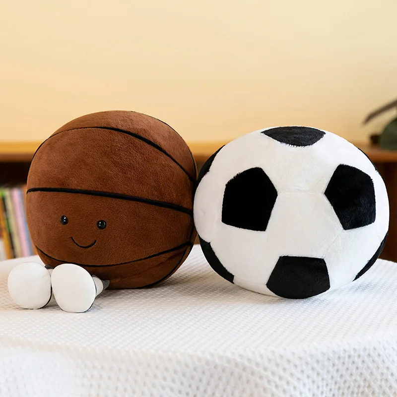 Plüschtiere Spaßige Sportarten Basketball Fußball Plüschtiere Für Kinderzimmer-Deko Kreative Dekorative Stoffpuppen Plüschtiere Spaßige Sportarten Basketball Fußball Plüschtiere Für Kinderzimmer-Deko Kreative Dekorative Stoffpuppen - Image 2