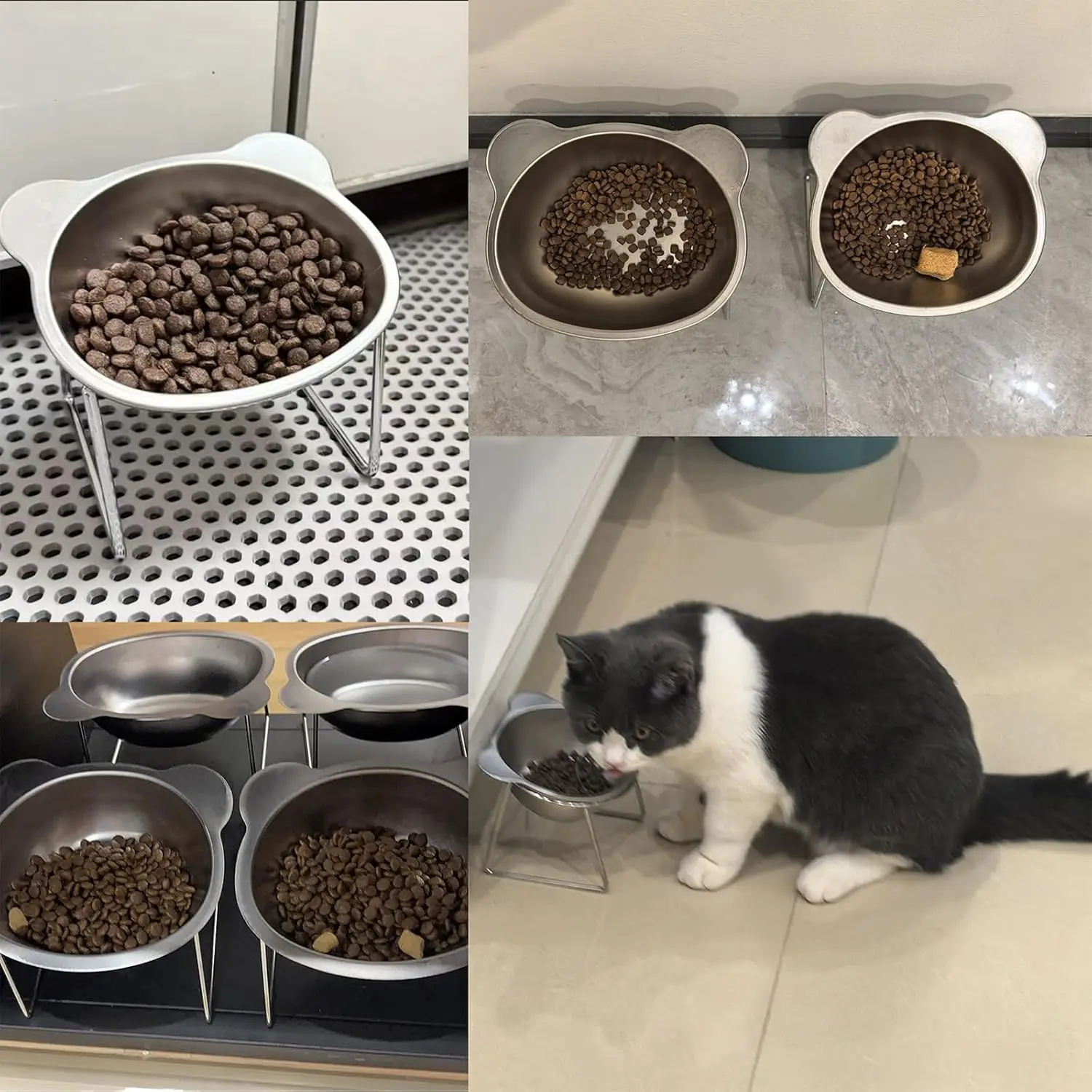 Elevated Cat Bowls Extra Raised Stainless Steel Cat Food Bowls With Anti-Slip Metal Stand Friendly Water Dishes For Indoor Pets Elevated Cat Bowls Extra Raised Stainless Steel Cat Food Bowls With Anti-Slip Metal Stand Friendly Water Dishes For Indoor Pets - Image 15
