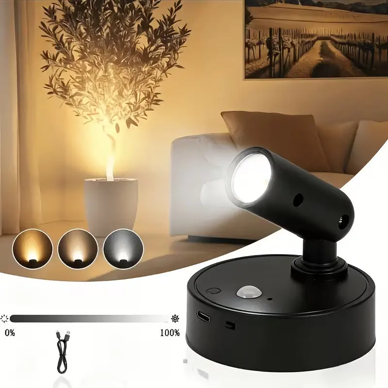 Wiederaufladbare Kabellose Magnetische Intelligente Nachtleuchte Einstellbare Farbe Wandlampe Geeignet Für Schlafzimmer Schrank Dekorationsbeleuchtung Innenbereich Wiederaufladbare Kabellose Magnetische Intelligente Nachtleuchte Einstellbare Farbe Wandlampe Geeignet Für Schlafzimmer Schrank Dekorationsbeleuchtung Innenbereich - Image 2