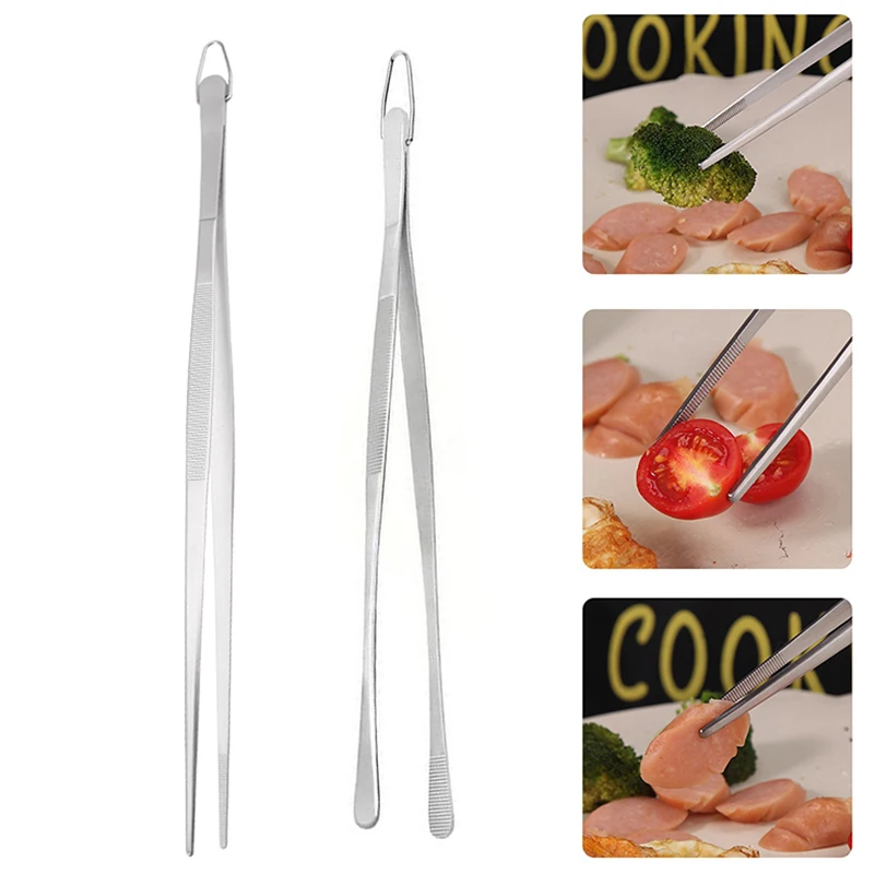 1Pcs 12 Inch Stainless Steel Cooking Tweezers Kitchen Tongs Bbq Tool Tweezers For Cooking Kitchen Accessories Cfqj007 1Pcs 12 Inch Stainless Steel Cooking Tweezers Kitchen Tongs Bbq Tool Tweezers For Cooking Kitchen Accessories Cfqj007