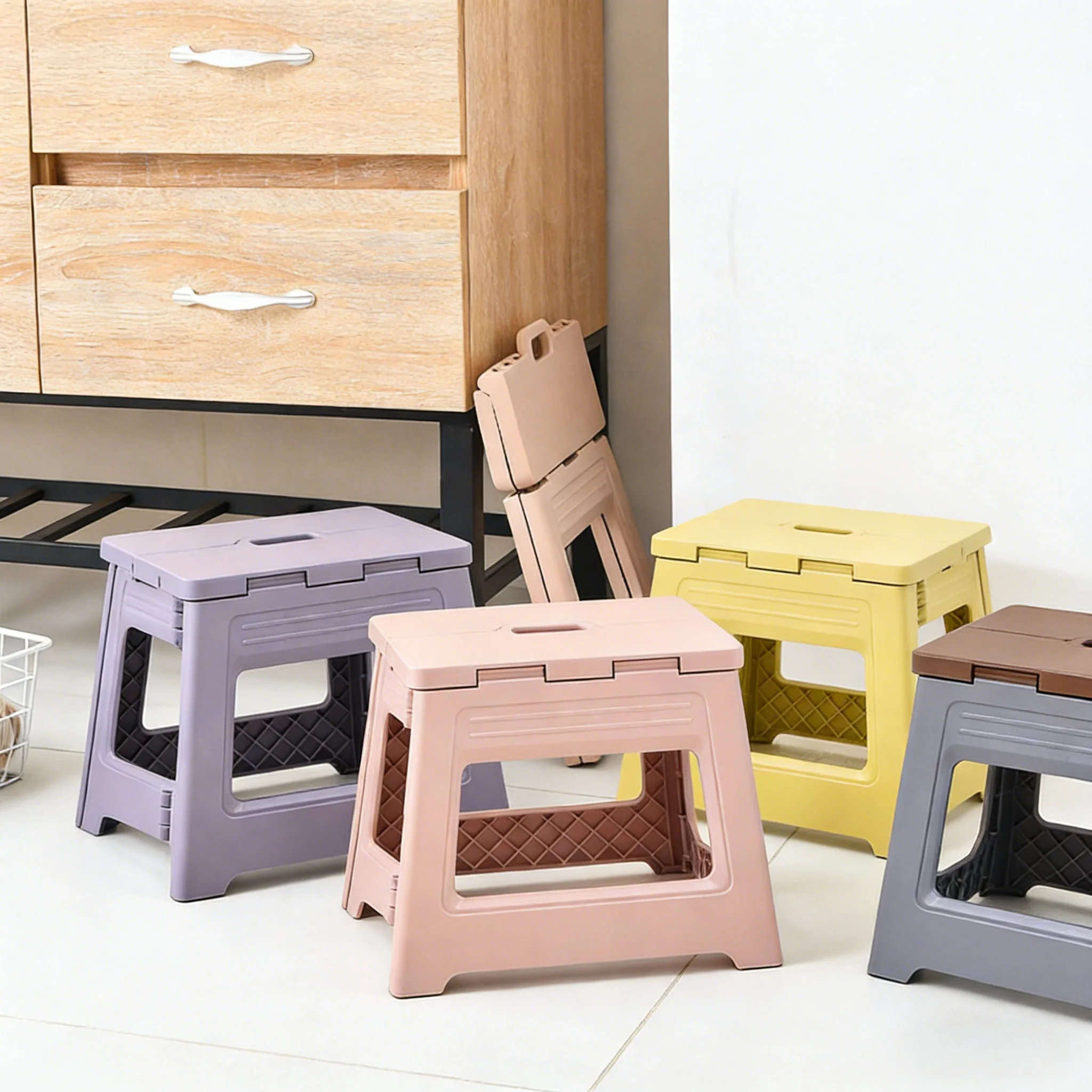 Folding Step Stool Lightweight Plastic Step Stool Foldable Step Stools Non Slip Folding Stools For Kitchen Bathroom Bedroom Folding Step Stool Lightweight Plastic Step Stool Foldable Step Stools Non Slip Folding Stools For Kitchen Bathroom Bedroom