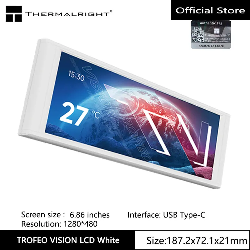 Thermalright Trofeo Vision Lcd-Display 9,16 Zoll – Ips-Vollfarbbildschirm Mit 1920 × 480 Auflösung, Magnetbefestigung &Amp; Usb-C Thermalright Trofeo Vision Lcd-Display 9,16 Zoll – Ips-Vollfarbbildschirm Mit 1920 × 480 Auflösung, Magnetbefestigung &Amp; Usb-C - Image 9