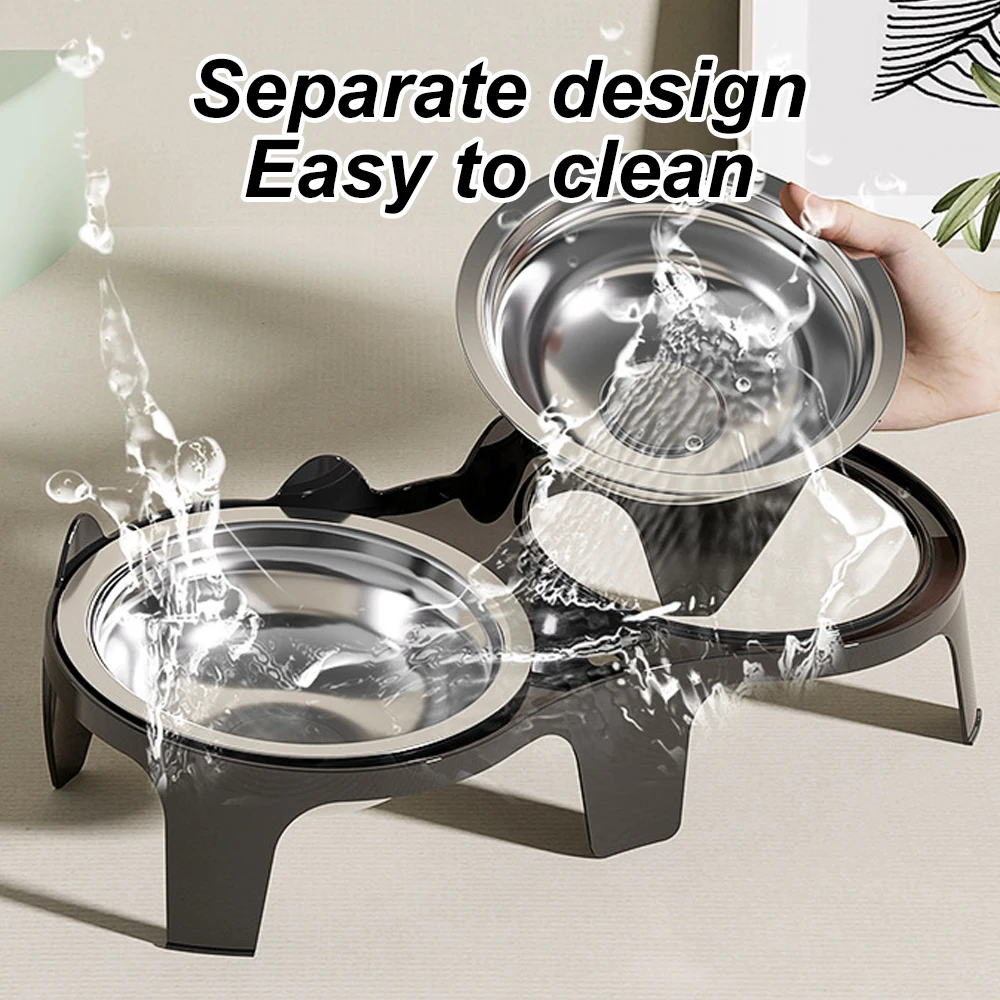 1Pc Stainless Steel Cat Food &Amp; Water Bowl With Anti-Tip Design Large Capacity Easy-Eat Design For Pet Dog Cat Feeding Food Bowl 1Pc Stainless Steel Cat Food &Amp; Water Bowl With Anti-Tip Design Large Capacity Easy-Eat Design For Pet Dog Cat Feeding Food Bowl - Image 5