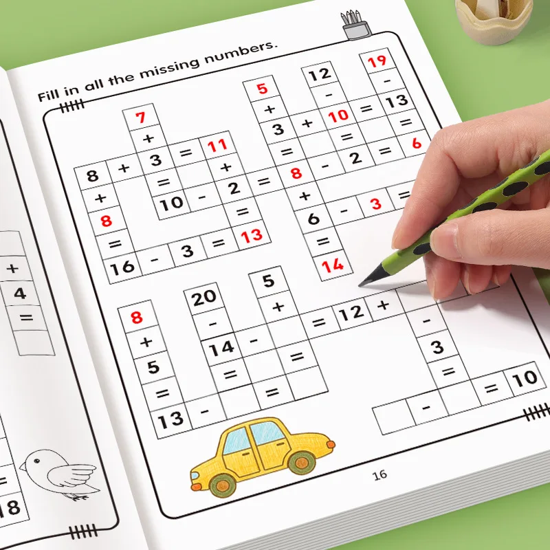 32 Seiten Kreuzworträtsel Addition Subtraktion Mathe-Arbeitsbuch Für 3–8 Jahre 32 Seiten Kreuzworträtsel Addition Subtraktion Mathe-Arbeitsbuch Für 3–8 Jahre