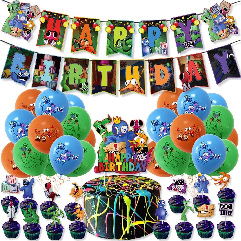 Neue Regenbogen-Freunde Geburtstagsparty-Dekoration Tischzubehör Happy Birthday Banner Tortendekoration Partyzubehör Hintergrund Ballons Neue Regenbogen-Freunde Geburtstagsparty-Dekoration Tischzubehör Happy Birthday Banner Tortendekoration Partyzubehör Hintergrund Ballons - Image 3