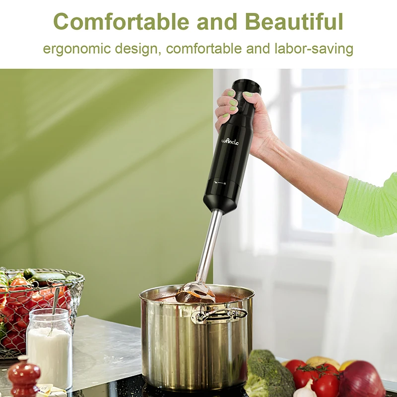 Wancle 600 W Elektrischer Handmixer, Multifunktionaler Stabmixer Für Babynahrung, Gemüse, Fleischwolf, Turbofunktion Wancle 600 W Elektrischer Handmixer, Multifunktionaler Stabmixer Für Babynahrung, Gemüse, Fleischwolf, Turbofunktion - Image 2
