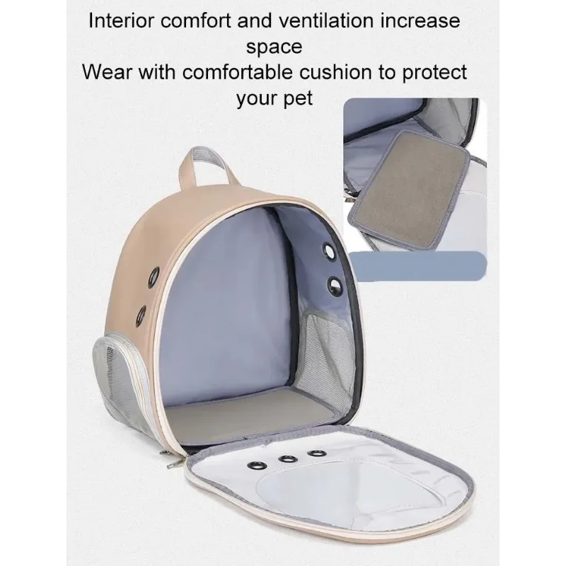 Heimtierbedarf, Katzen-Tragetasche, Pu, Tragbar, Für Reisen, Outdoor, Rucksack Für Katzen, Kleine Hunde, Transparent, Atmungsaktiv, Umhängetasche Heimtierbedarf, Katzen-Tragetasche, Pu, Tragbar, Für Reisen, Outdoor, Rucksack Für Katzen, Kleine Hunde, Transparent, Atmungsaktiv, Umhängetasche - Image 2