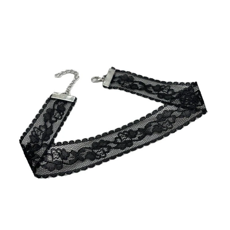 2026 New Black Sexy Lace Flower Necklace For Women Harajuku Gothic Short Choker Collar Necklace Party Female Neck Accessories 2026 New Black Sexy Lace Flower Necklace For Women Harajuku Gothic Short Choker Collar Necklace Party Female Neck Accessories - Image 6