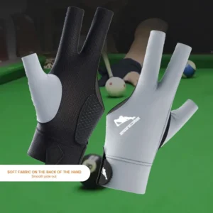 Billard-Handschuh für die linke und rechte Hand, elastisch, rutschfest, mit drei Fingern, atmungsaktiv, Snooker-Billard-Handschuh, Fitness-Zubehör