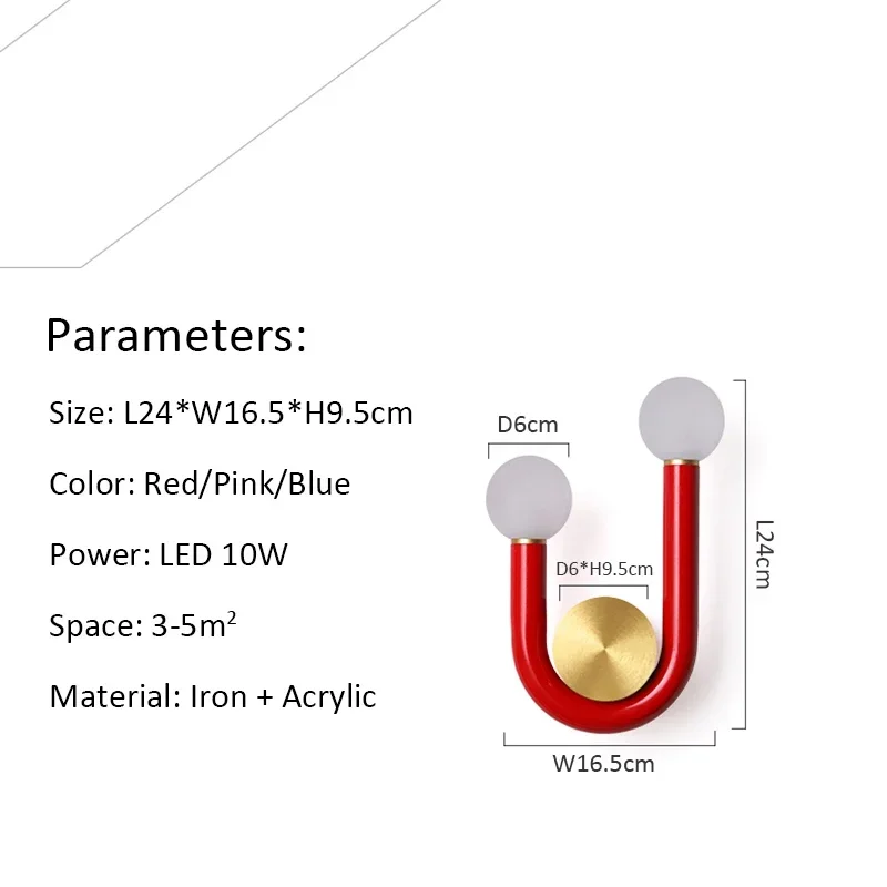 Moderne Rot/Blau/Rosa Led Wandleuchte Dekor Beleuchtung U-Förmige Nachttischlampe Für Schlafzimmer Wohnzimmer Gang Dekorative Wandleuchte Moderne Rot/Blau/Rosa Led Wandleuchte Dekor Beleuchtung U-Förmige Nachttischlampe Für Schlafzimmer Wohnzimmer Gang Dekorative Wandleuchte - Image 6