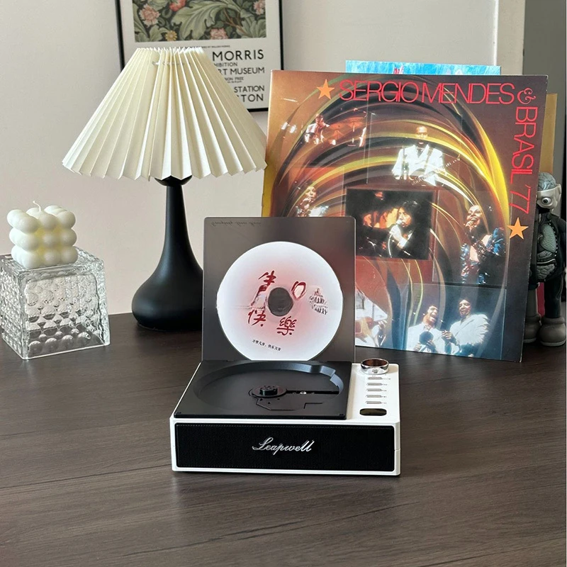 Retro Cd-Musikplayer Mit Bluetooth-Lautsprecher – Tragbarer Disc-Player Im Vintage-Stil Für Zuhause, Musik &Amp; Als Nostalgisches Geschenk Cd Musikplayer