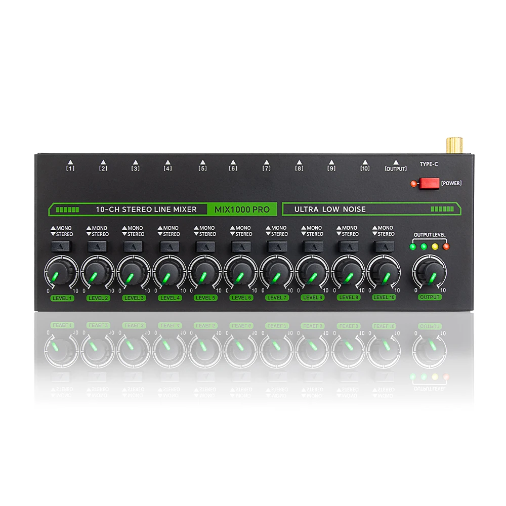 10-Kanal-Audiomischer – Tragbarer Mini-Stereomixer Mit Usb-Stromversorgung Für Studioaufnahmen, Homerecording &Amp; Flexible Audio-Setups 10-Kanal-Audiomischer – Tragbarer Mini-Stereomixer Mit Usb-Stromversorgung Für Studioaufnahmen, Homerecording &Amp; Flexible Audio-Setups - Image 4