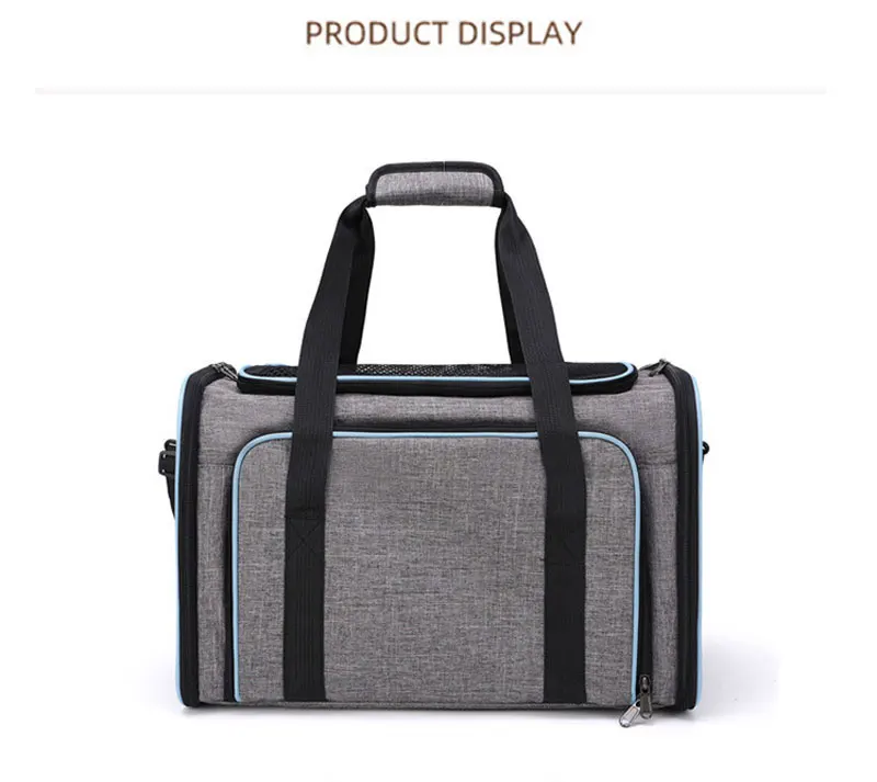 Pet Carriers Bag Portable Breathable Foldable Bag Cat Dog Carrier Bags Outgoing Outdoor Travel Pets Cats Handbag Safety Zippers Pet Carriers Bag Portable Breathable Foldable Bag Cat Dog Carrier Bags Outgoing Outdoor Travel Pets Cats Handbag Safety Zippers - Image 14
