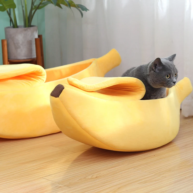 Banana Cat Bed House Funny Cute Cozy Cat Mat Beds Warm Durable Portable Pet Basket Kennel Dog Cushion Cat Pet Supplies Banana Cat Bed House Funny Cute Cozy Cat Mat Beds Warm Durable Portable Pet Basket Kennel Dog Cushion Cat Pet Supplies - Image 5