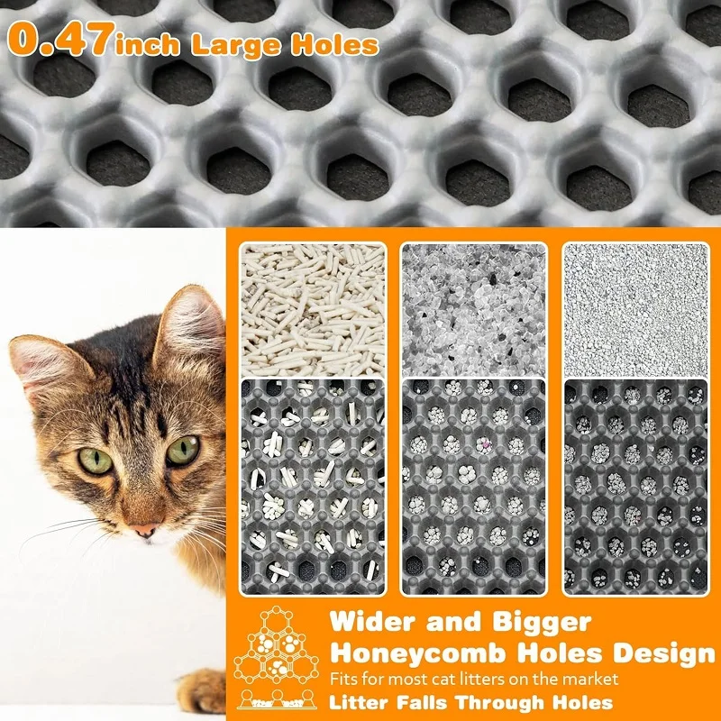 Large Size Cat Litter Mat Waterproof Pet Toilet Cat Litter Trapping Mat Non Slip Double Layer Cats Litter Box Pad Pet Product Large Size Cat Litter Mat Waterproof Pet Toilet Cat Litter Trapping Mat Non Slip Double Layer Cats Litter Box Pad Pet Product - Image 4