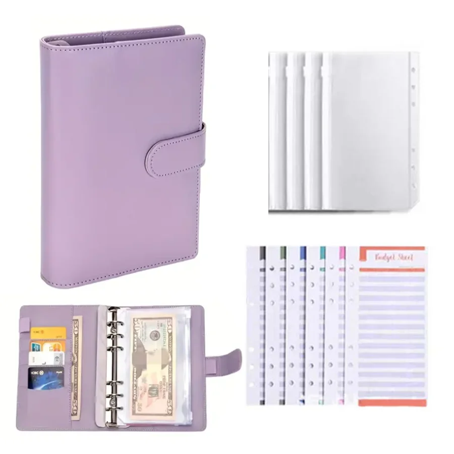 Pu-Leder-Budgetordner Mit Geldumschlägen, Taschen, Reißverschluss, Kleiner Französischer Budgetbeutel-Ordner Zum Geldsparen, A6-Planer-Organizer Pu-Leder-Budgetordner Mit Geldumschlägen, Taschen, Reißverschluss, Kleiner Französischer Budgetbeutel-Ordner Zum Geldsparen, A6-Planer-Organizer - Image 7