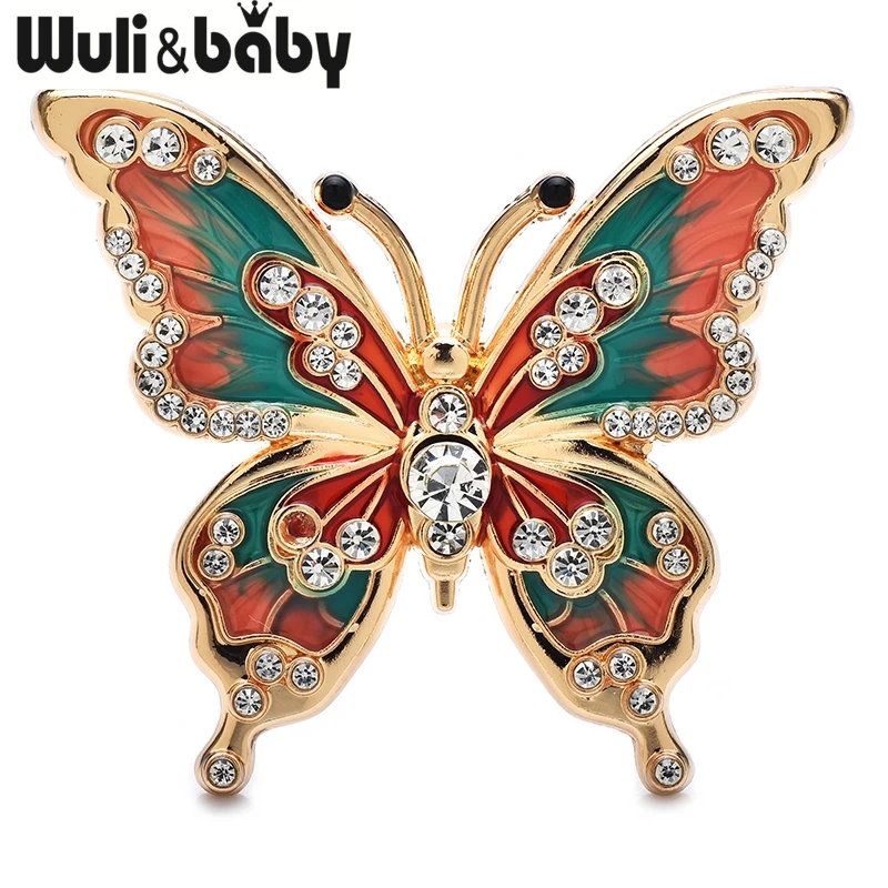 Wuli&Amp;Baby Klassische Schmetterlings-Broschen Für Damen, Unisex, Zweifarbig, Emaille, Schöne Insekten, Party, Lässige Brosche, Pins, Geschenke Wuli&Amp;Baby Klassische Schmetterlings-Broschen Für Damen, Unisex, Zweifarbig, Emaille, Schöne Insekten, Party, Lässige Brosche, Pins, Geschenke - Image 2