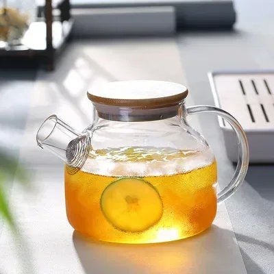 1,8 L Transparente Borosilikatglas Teekanne Hitzebeständige Große Klare Teekanne Blume Tee-Set Puer Wasserkocher Tasse Büro Hause Werkzeug 1,8 L Transparente Borosilikatglas Teekanne Hitzebeständige Große Klare Teekanne Blume Tee-Set Puer Wasserkocher Tasse Büro Hause Werkzeug - Image 2