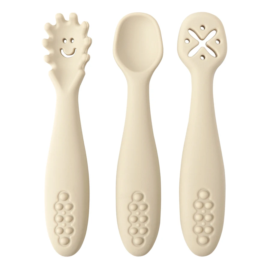 3Pcs Silicone Spoon Fork For Baby Utensils Set Feeding Food Toddler Learn To Eat Training Soft Fork Cutlery Children'S Tableware 3Pcs Silicone Spoon Fork For Baby Utensils Set Feeding Food Toddler Learn To Eat Training Soft Fork Cutlery Children'S Tableware - Image 11