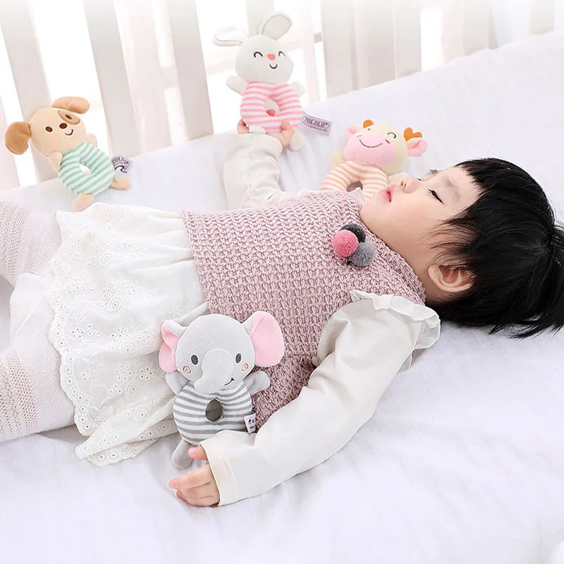 New Baby Rattle Toys Cartoon Animals Plush Infant Hand Ring Bed Toys For Newborn 0-24 Months Toddler Early Educational Toy New Baby Rattle Toys Cartoon Animals Plush Infant Hand Ring Bed Toys For Newborn 0-24 Months Toddler Early Educational Toy - Image 2