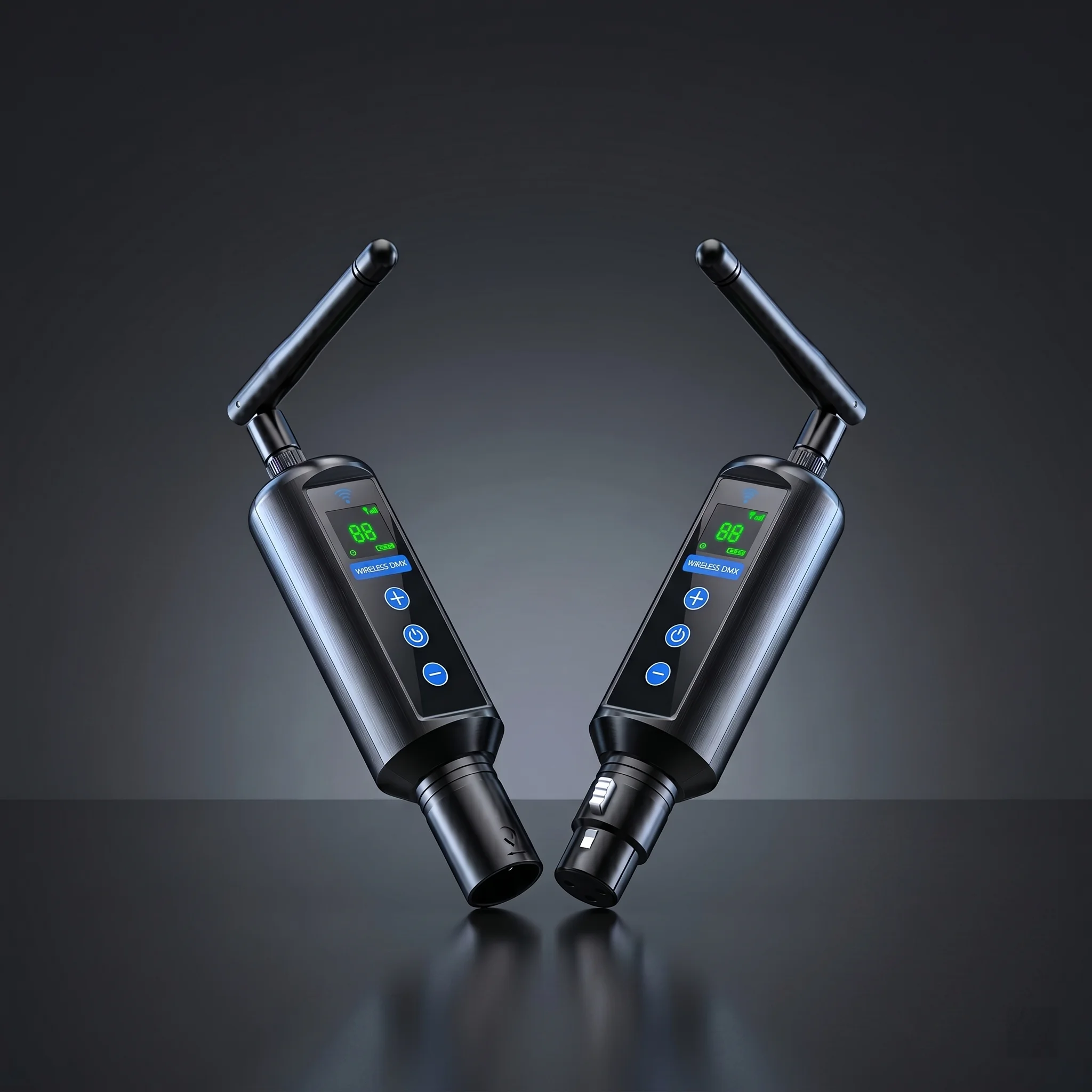 Kabelloses Dmx-System-Set 2026 Mit Sender &Amp; Empfänger – Digitale Anzeige, Große Reichweite Für Bühnenbeleuchtung, Partys Und Bars Kabelloses Dmx Set