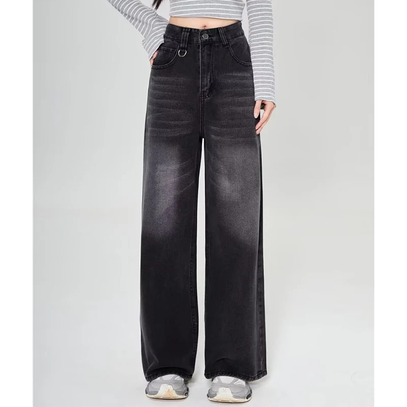 Sommer Männer Baggy Jeans Unisex Vintage Amerikanischen Stil Gerade Breite Bein Denim Hosen Mode Marke Heißer Verkauf Casual Hosen Sommer Männer Baggy Jeans Unisex Vintage Amerikanischen Stil Gerade Breite Bein Denim Hosen Mode Marke Heißer Verkauf Casual Hosen - Image 4