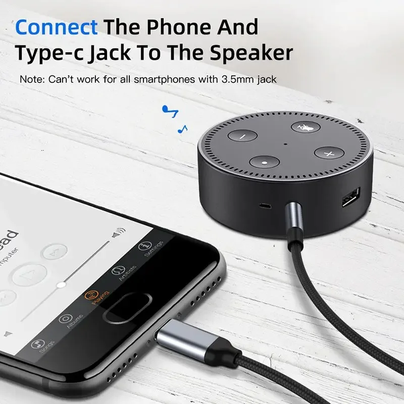 Usb-C Zu 3,5-Mm-Klinke Adapter – Typ-C Audio-Konverter Für Kopfhörer, Aux-Geräte, Smartphones, Tablets &Amp; Laptops Usb-C Zu 3,5-Mm-Klinke Adapter – Typ-C Audio-Konverter Für Kopfhörer, Aux-Geräte, Smartphones, Tablets &Amp; Laptops - Image 4