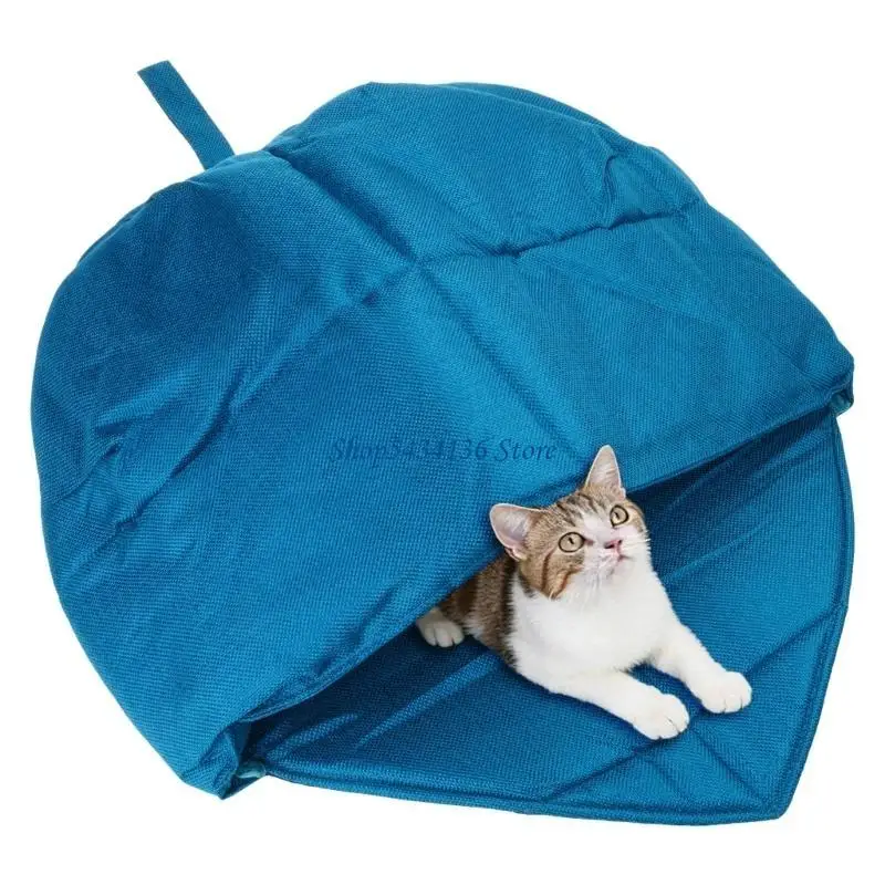 H7Ed Waschbares Katzenbett, Warmes Innenhöhlen-Design, Unterschlupfbett, Weiche Blätter, Nest, Schlafsack Für Kätzchen, Winter H7Ed Waschbares Katzenbett, Warmes Innenhöhlen-Design, Unterschlupfbett, Weiche Blätter, Nest, Schlafsack Für Kätzchen, Winter - Image 8