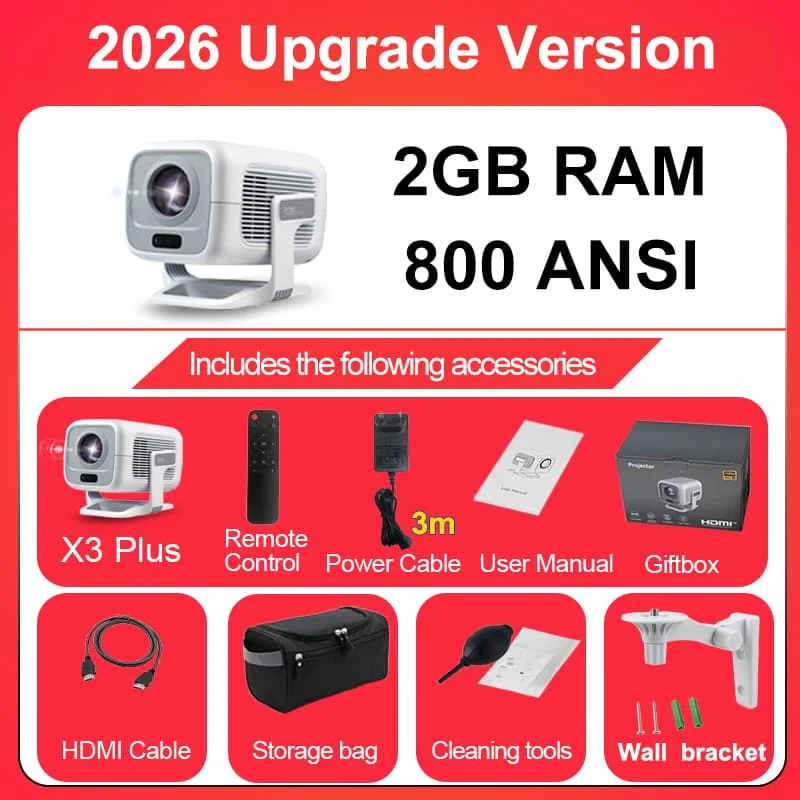 Hd-Projektor Mit Nativer 1080P-Auflösung, 4K-Unterstützung, Wlan 6, Bluetooth 5.4 &Amp; Android – Tragbarer Led-Heimkino-Projektor Hd-Projektor Mit Nativer 1080P-Auflösung, 4K-Unterstützung, Wlan 6, Bluetooth 5.4 &Amp; Android – Tragbarer Led-Heimkino-Projektor - Image 7